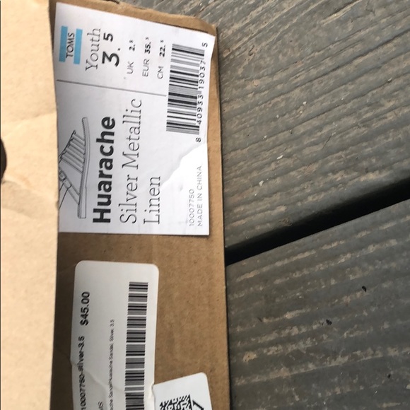 COPY - Toms Brand New Huarache Silver Metallic Sandals - Picture 3 of 3